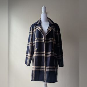 Anne Klein Midnight Camel Plaid Sweater Medium NWT